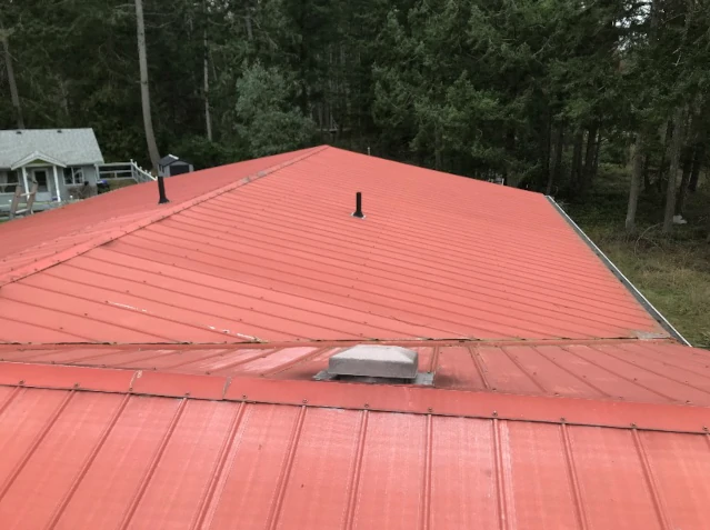 weathered bolt-on metal panel roof